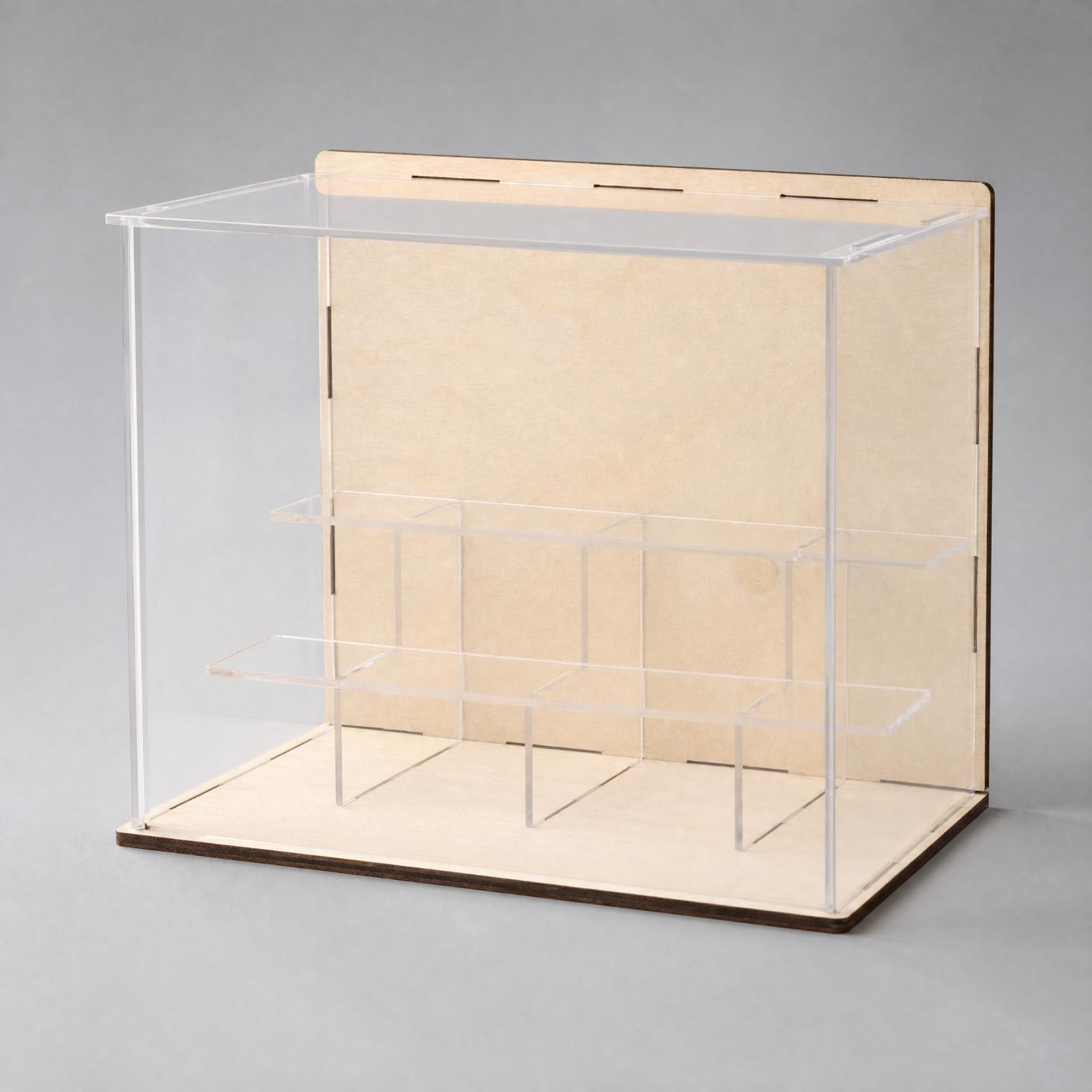 Acrylic Display Case with Wood - Display Case Acrylic recension och pris