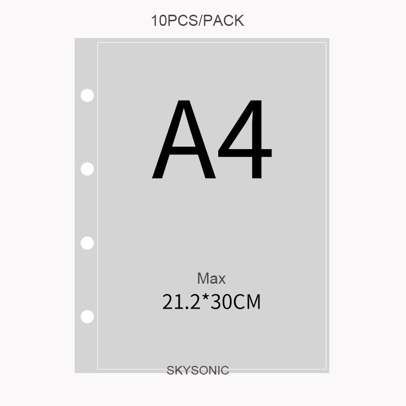 SKYSONIC 10pcs/Set A4 Binde PP - Card Penny Sleeve recension och pris